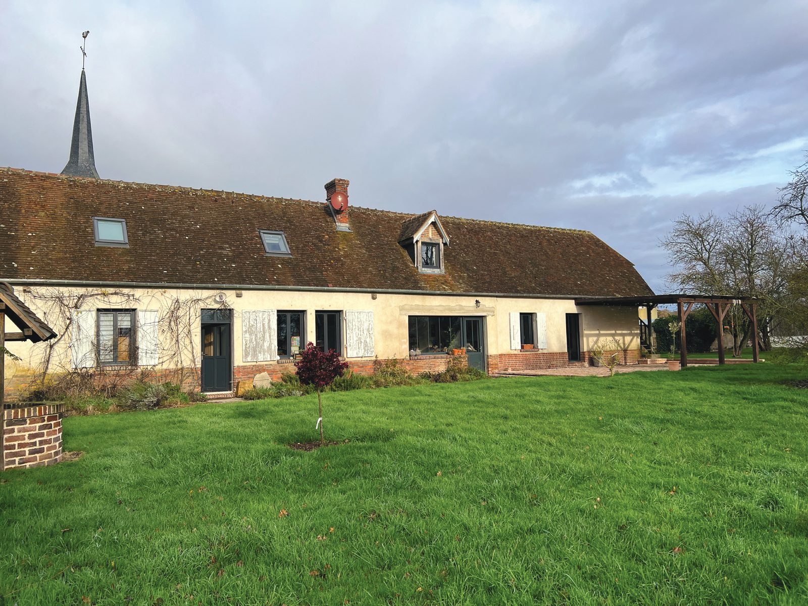 Longère à Mesnils-sur-Iton avant extension